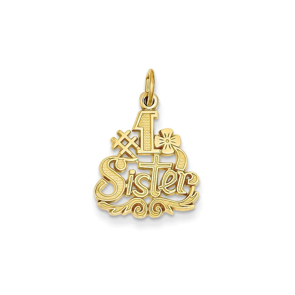 #1 Sister Charm in 14k Gold