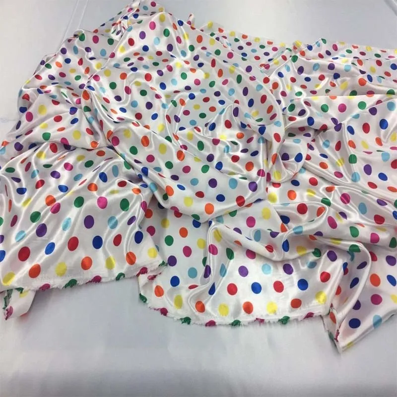 1/2inch Polka Dot Silky/Soft Charmeuse Satin Fabric