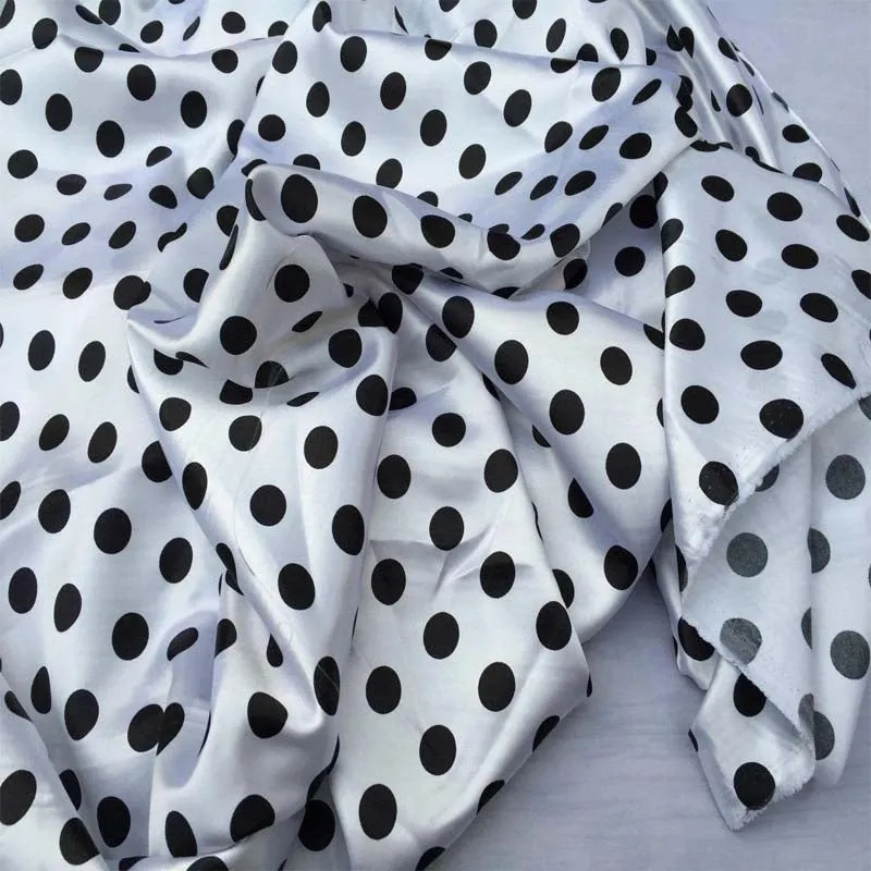 1/2inch Polka Dot Silky/Soft Charmeuse Satin Fabric