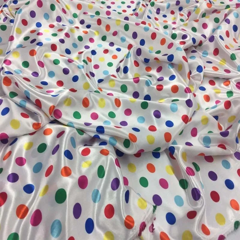 1/2inch Polka Dot Silky/Soft Charmeuse Satin Fabric