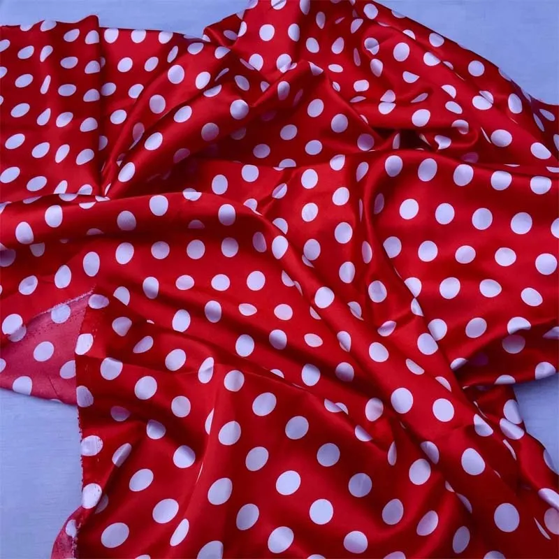 1/2inch Polka Dot Silky/Soft Charmeuse Satin Fabric