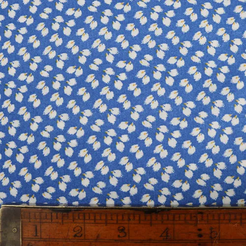 170CM REMNANT Printed Spun Viscose Petra in Royal Blue