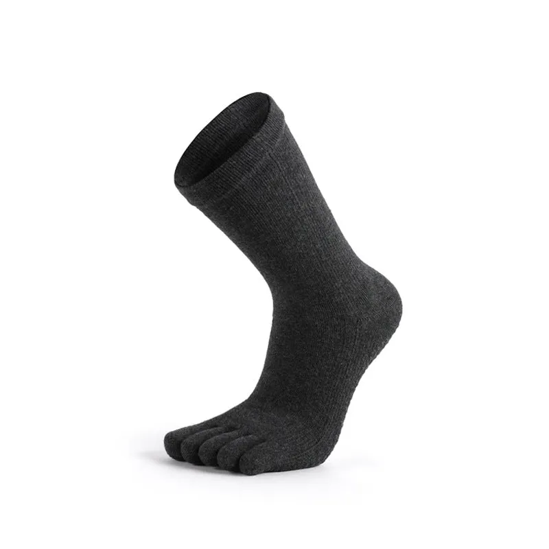 2 Pair Middle Tube Split Toe Wear-Resistant Ladies Silicone Non-Slip Yoga Pilates Socks, Cotton Multicolor