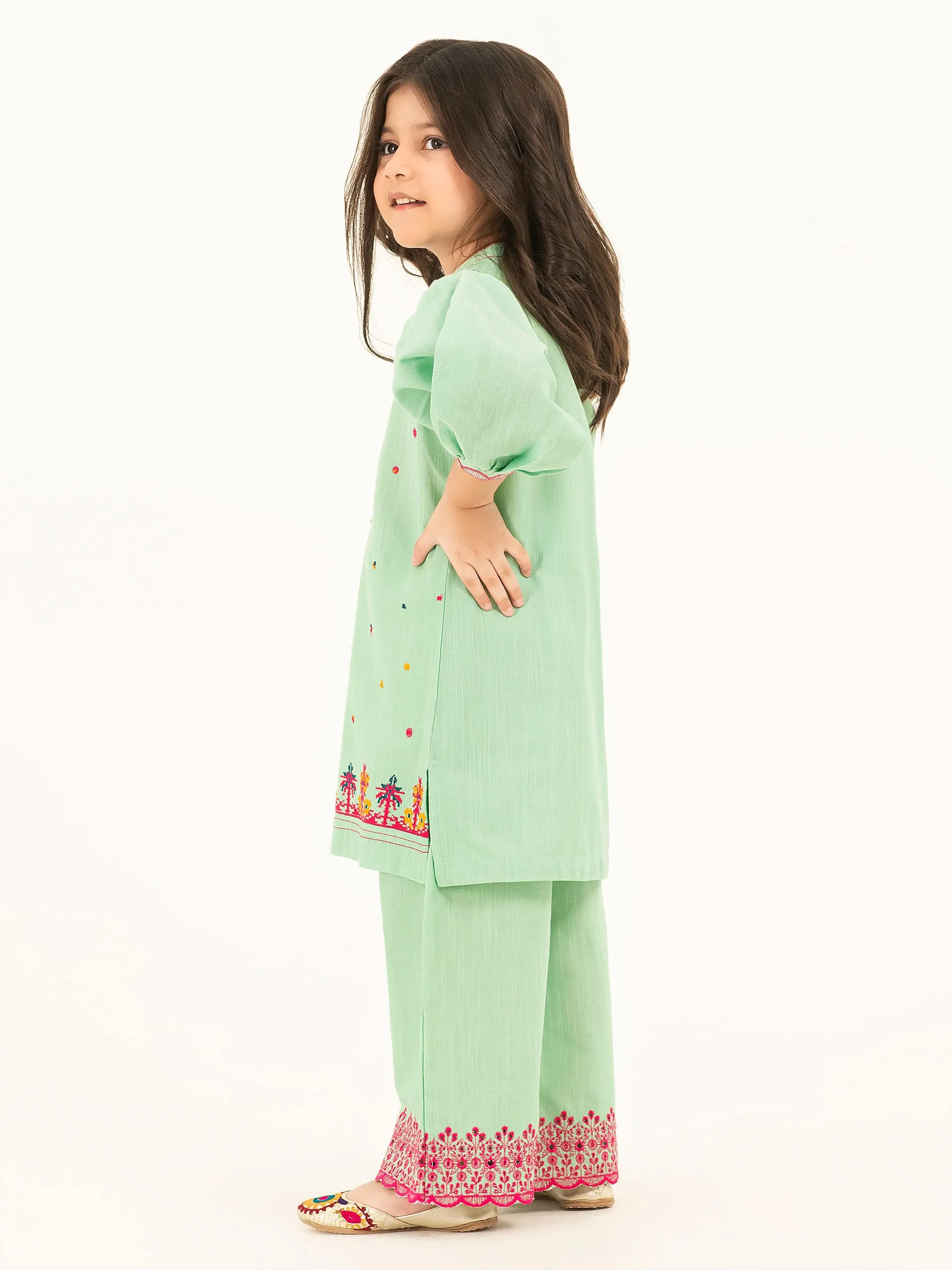 2 Piece Khaddar Suit-Embroidered (Pret)