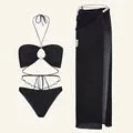 2024 Woman sexy Halterneck Pearl High Waist Bikini set Swimsuit  Swimwear Women luxury Beachwear Bathing Suit