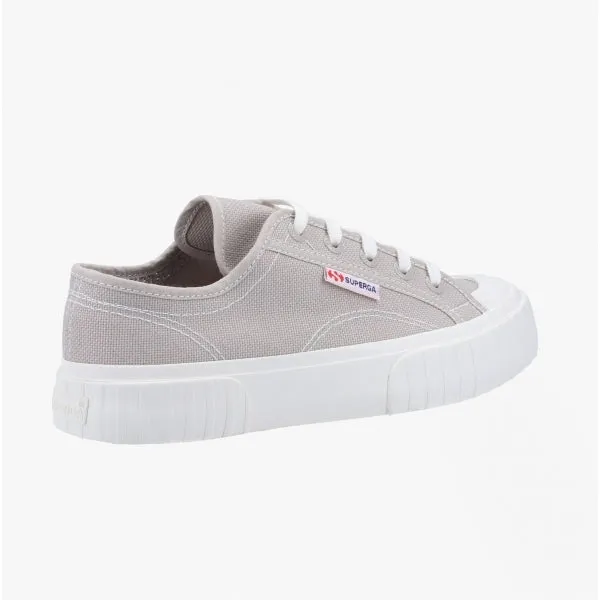 2630 STRIPE Ladies Canvas Trainers Grey Colomba