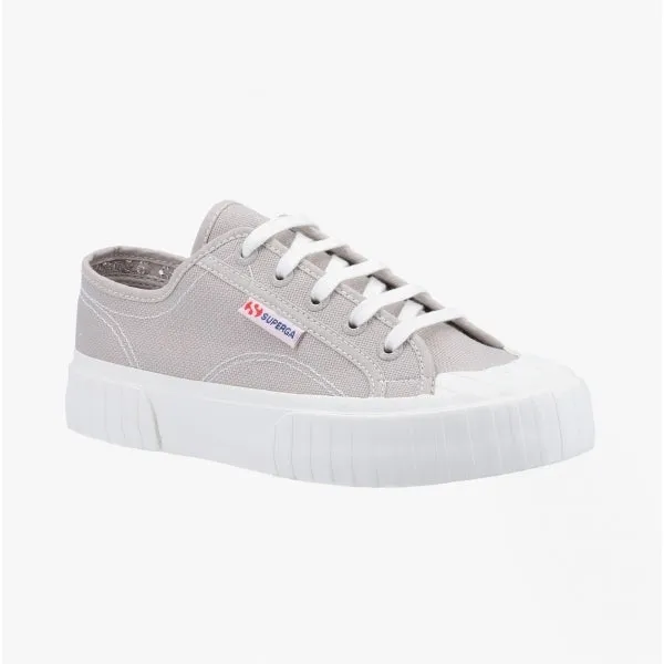 2630 STRIPE Ladies Canvas Trainers Grey Colomba