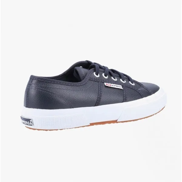 2750 TUMBLED Ladies Leather Trainers Blue Navy