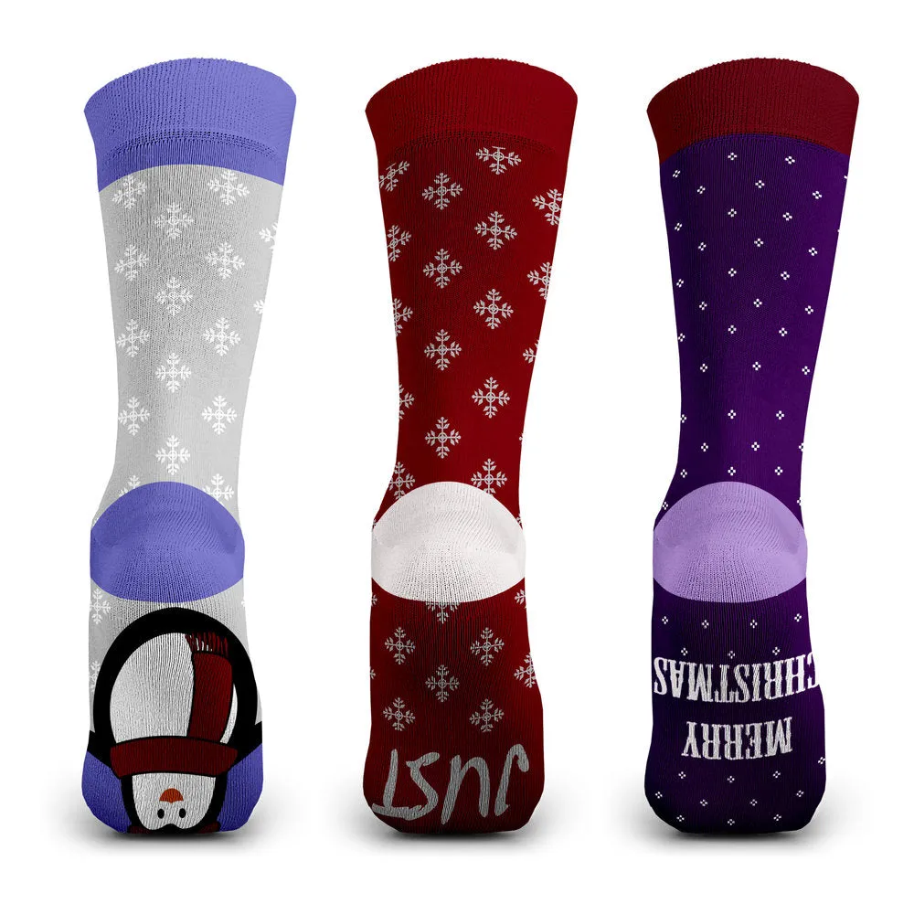 3 PACK CHRISTMAS SOCKS PENGUIN