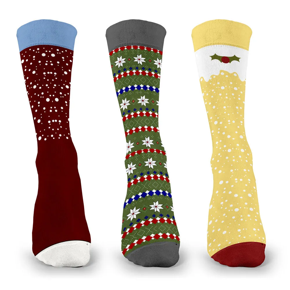 3 PACK CHRISTMAS SOCKS SANTA CLAUSE