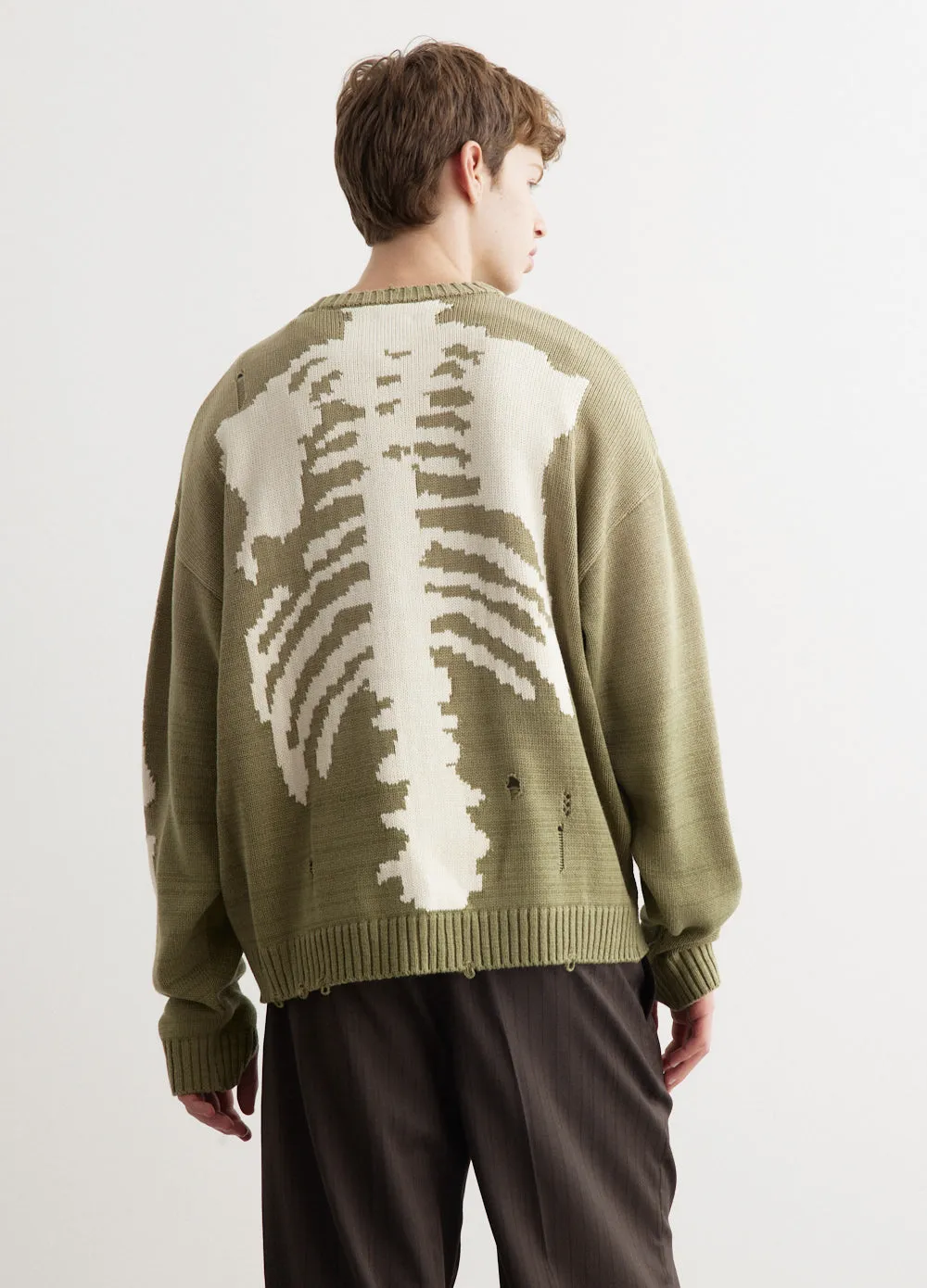 5G Cotton Knit Bone Sweater