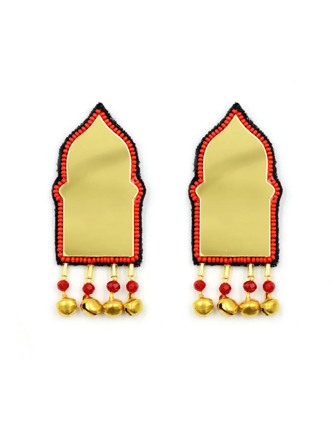 Aaina Bead Ghungroo Earrings