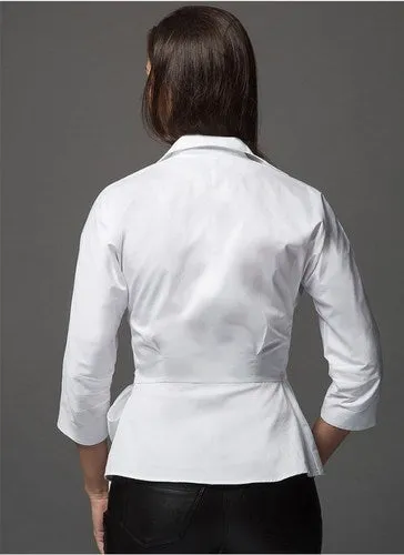 Abigail White Wrap Around Blouse