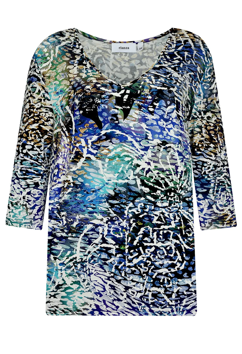 Abstract Animal Print Top-1