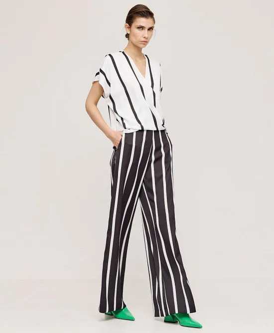 Access Fashion Wrap Striped Blouse