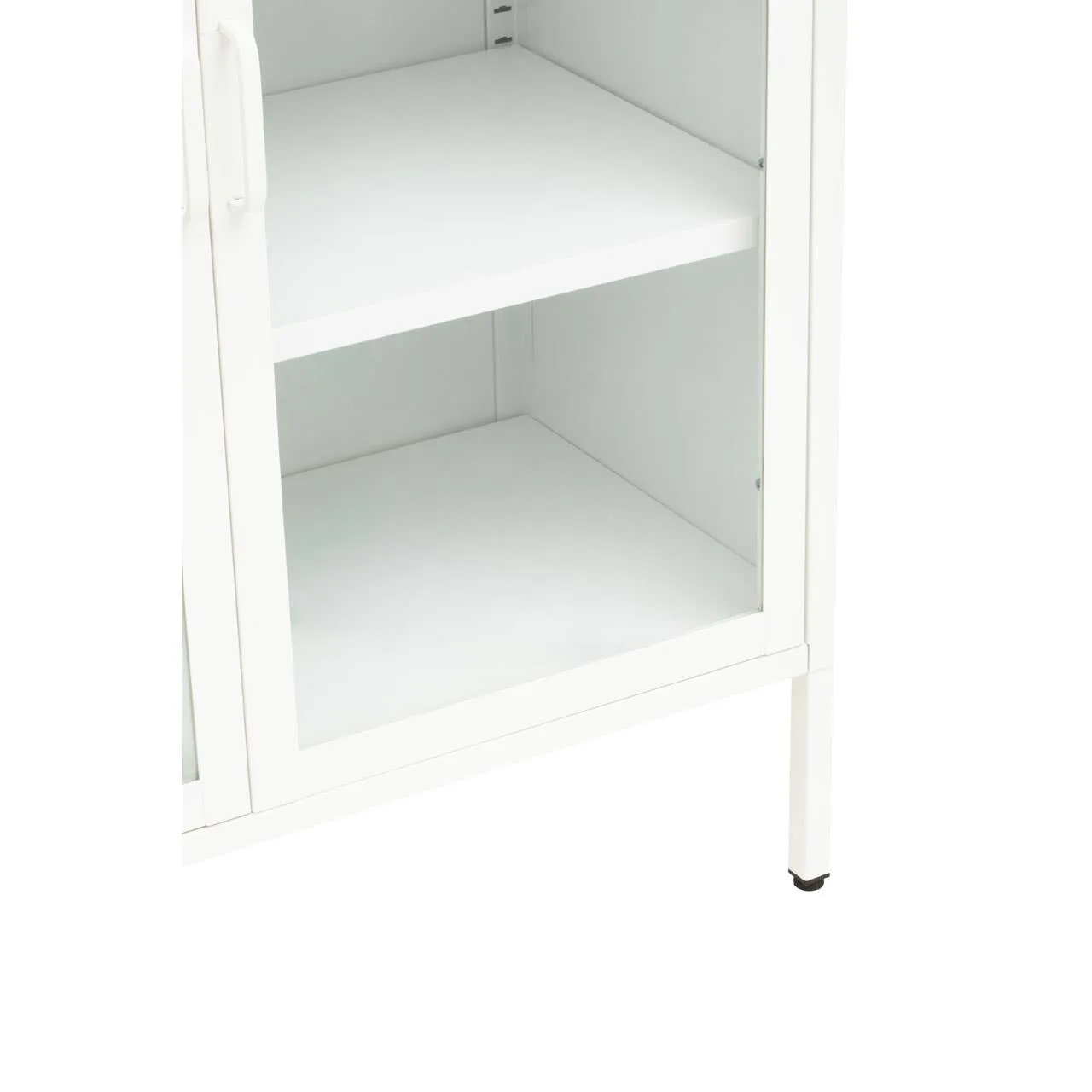 Acier Two Door White Cabinet