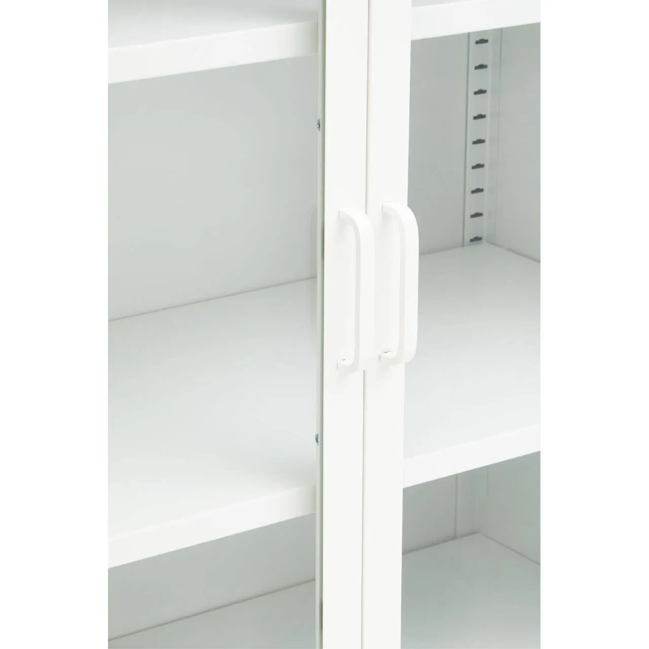 Acier Two Door White Cabinet