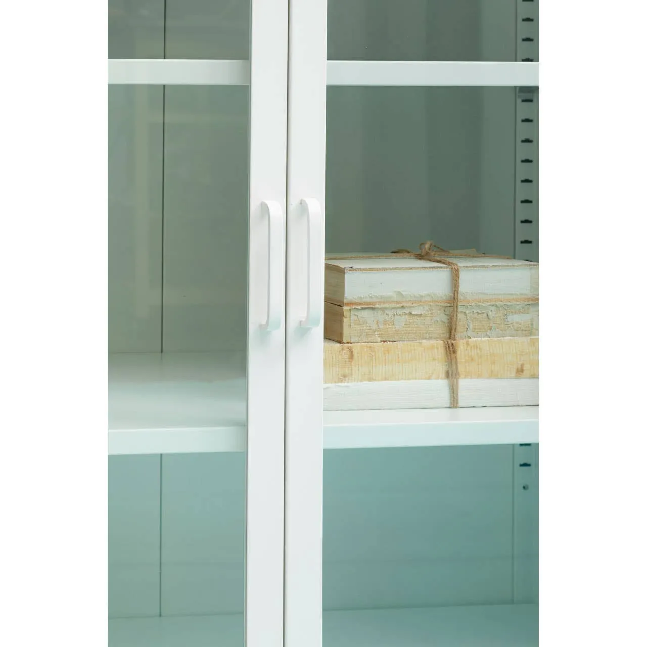 Acier Two Door White Cabinet