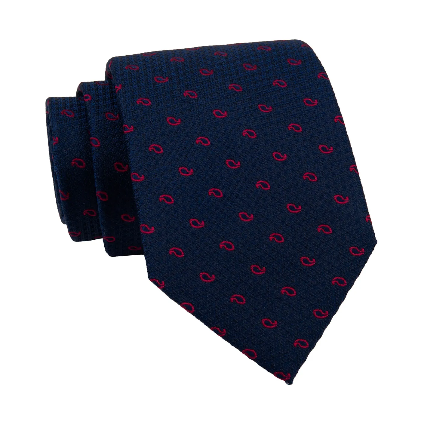 Alexandria Paisley Silk Tie, Navy / Fuschia