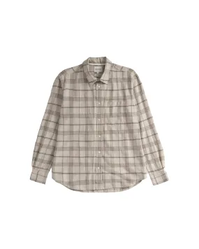 Algot Relaxed Textured Check Shirt - Oatmeal