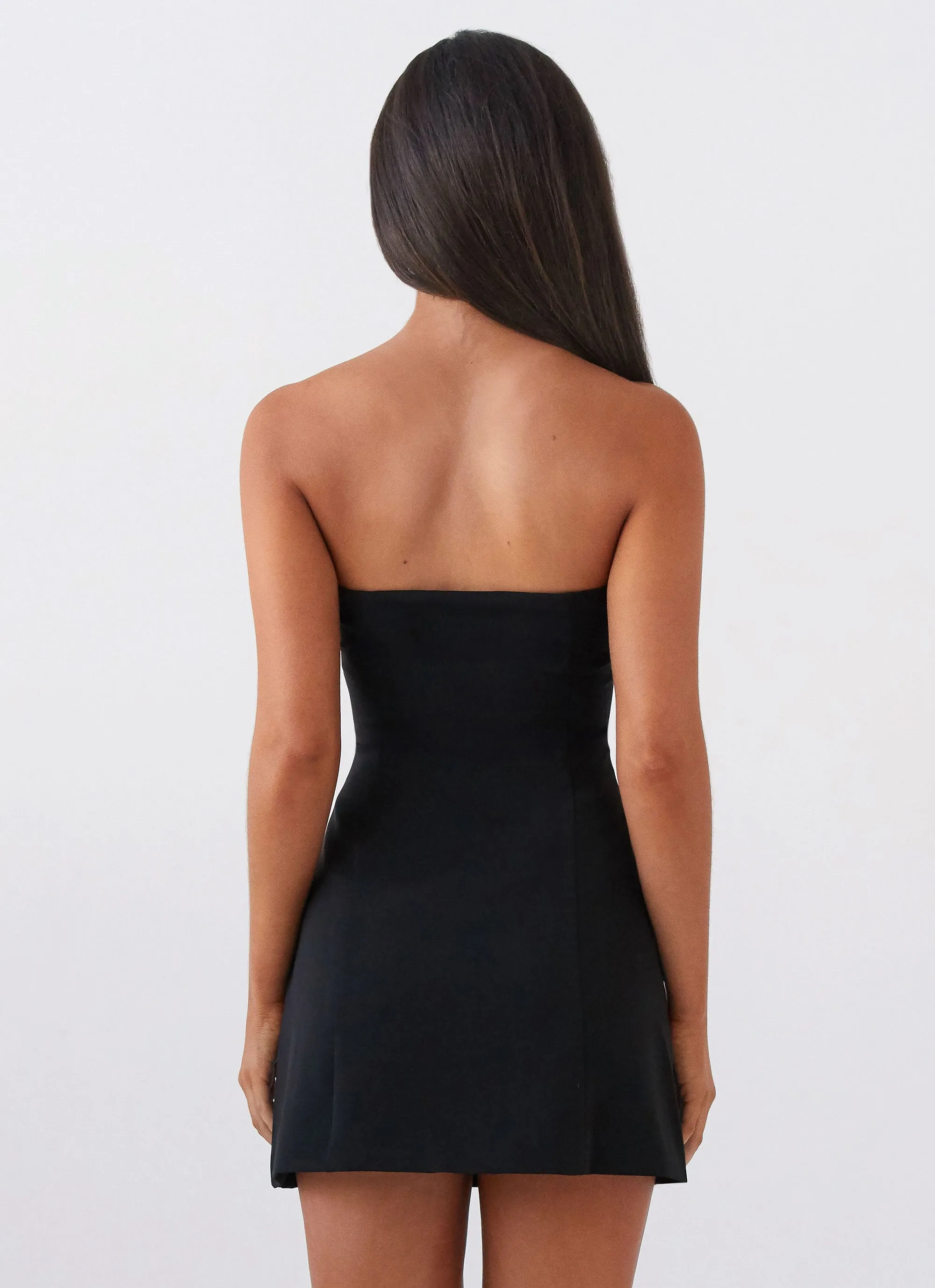 Allora Strapless Mini Dress - Black