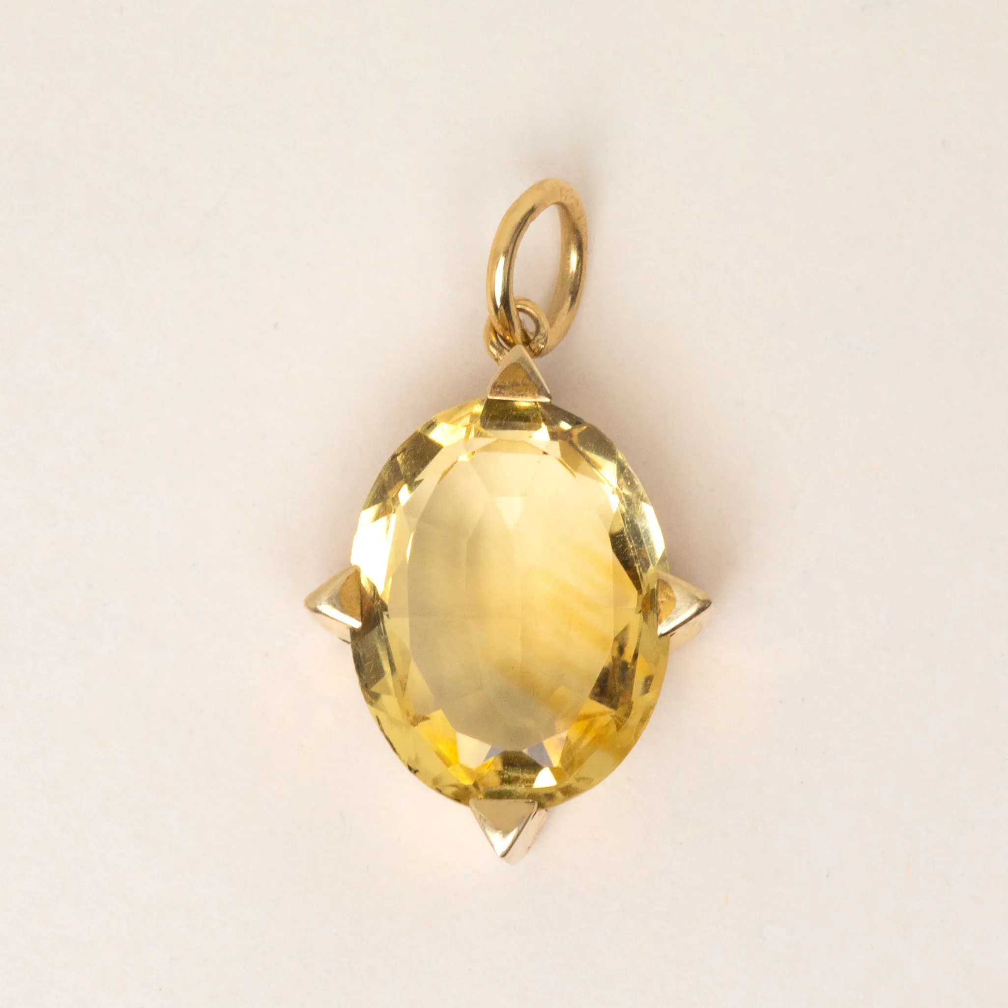 Antique 15ct Gold Citrine Charm, 3.09ct