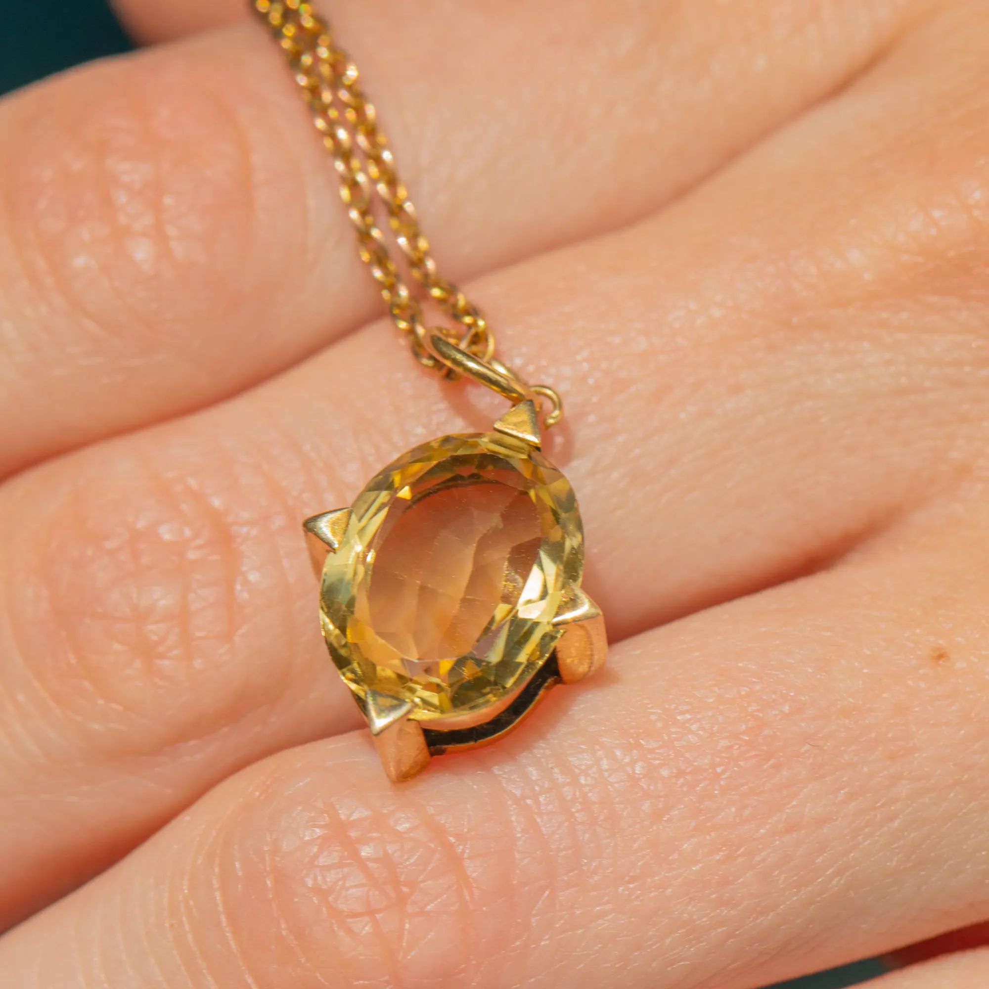 Antique 15ct Gold Citrine Charm, 3.09ct