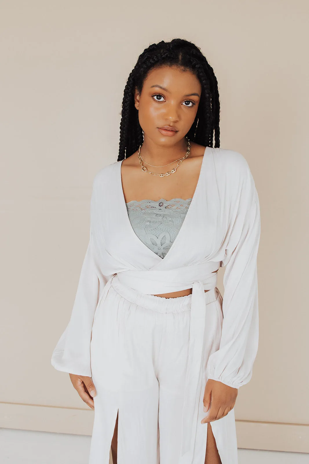 Ariana Silky Wrap Blouse - FINAL SALE