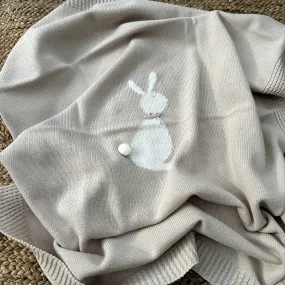 Artesania Granlei Neutrals Bunny Knitted Blanket