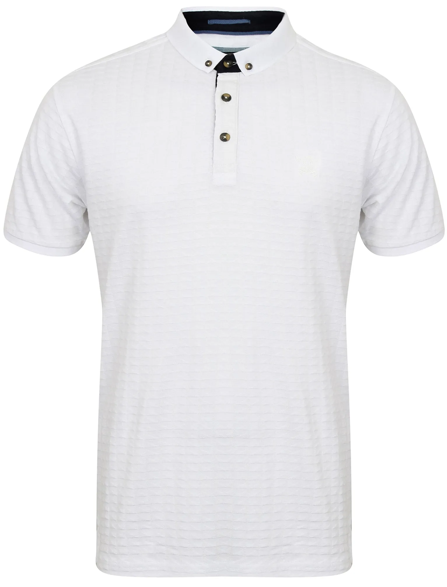 Atherstone Jacquard Jersey Polo Shirt in Optic White - Kensington Eastside