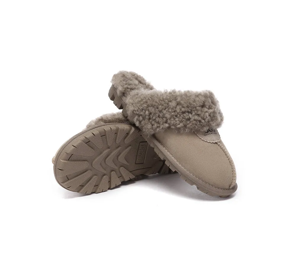 AUSTRALIAN SHEPHERD® UGG Double Faced Sheepskin Wool Slippers Waffle Curly