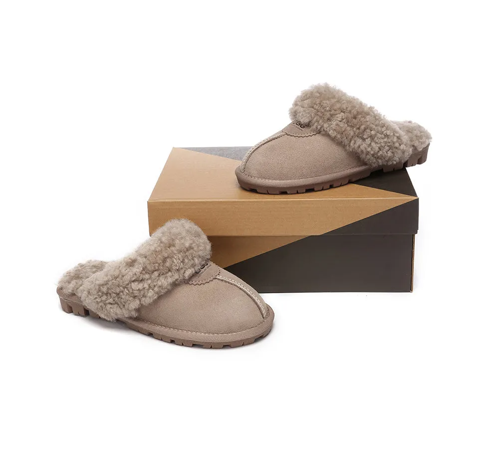 AUSTRALIAN SHEPHERD® UGG Double Faced Sheepskin Wool Slippers Waffle Curly