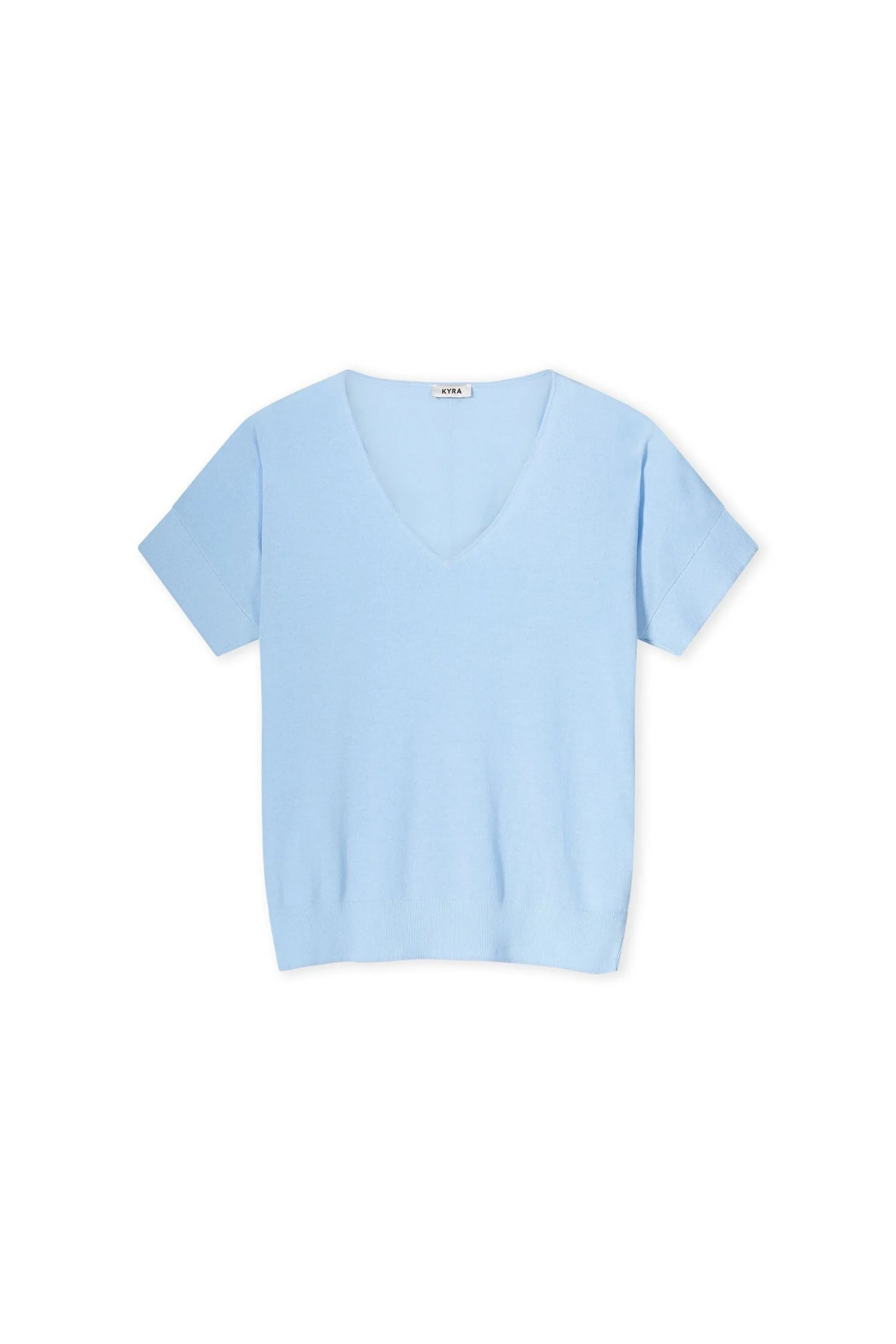 Avy Short Sleeve Sweater - Air Blue