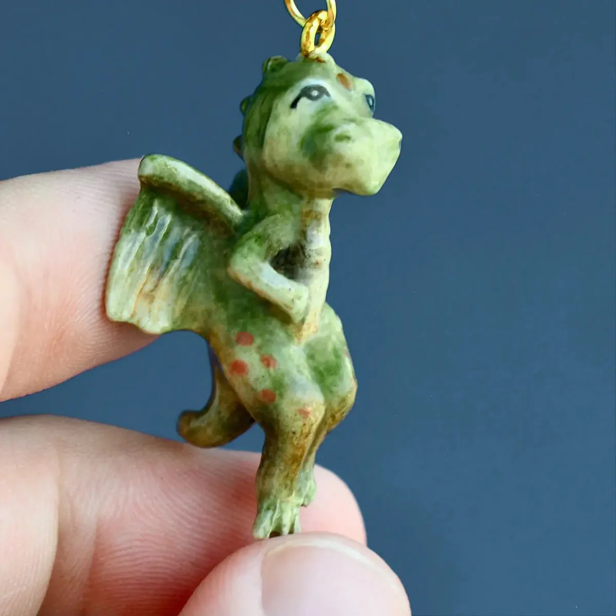 Baby Dragon Ceramic Pendant by Camp Hollow