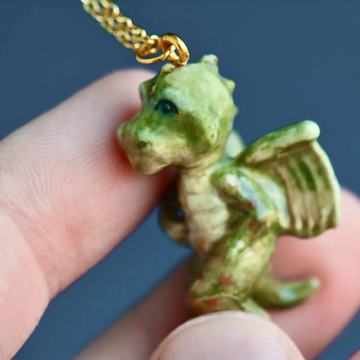 Baby Dragon Ceramic Pendant by Camp Hollow