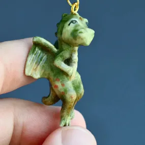 Baby Dragon Ceramic Pendant by Camp Hollow