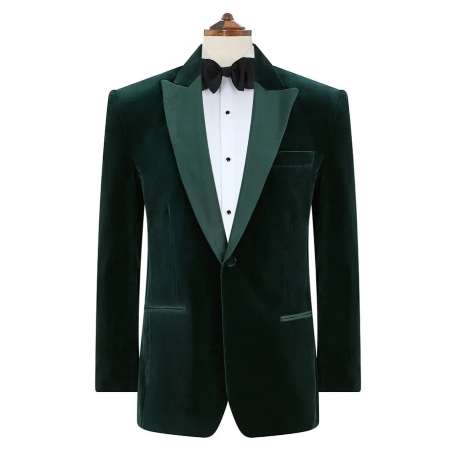 Bailey Bottle Green Velvet Jacket