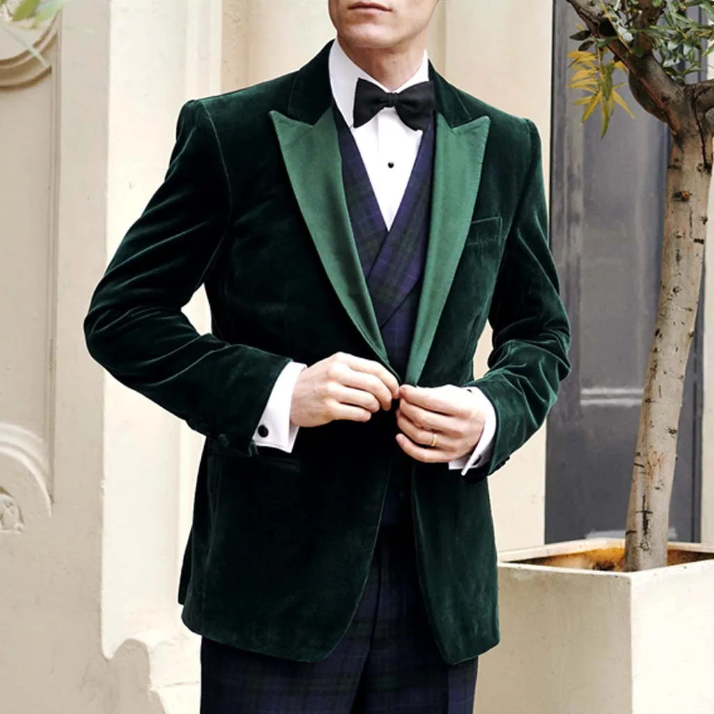 Bailey Bottle Green Velvet Jacket