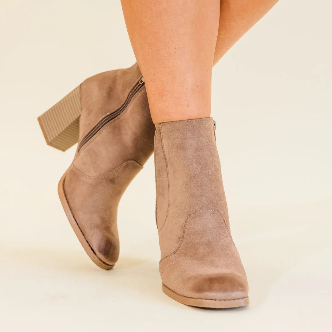 Basic Needs Booties, Taupe