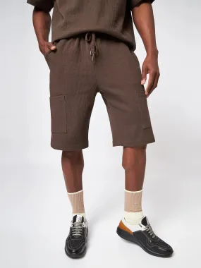 Belgium Brown Waffle Shorts