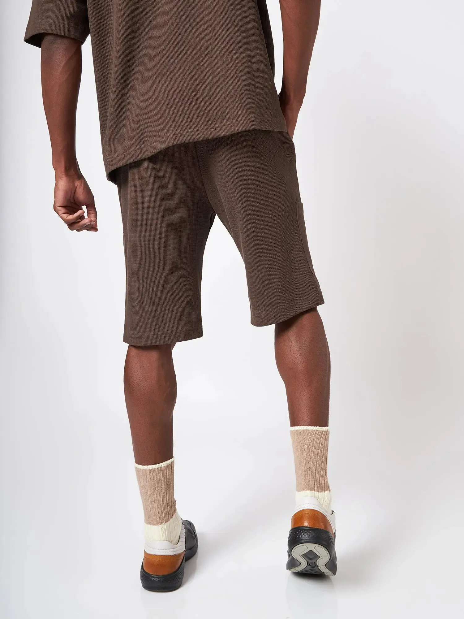 Belgium Brown Waffle Shorts