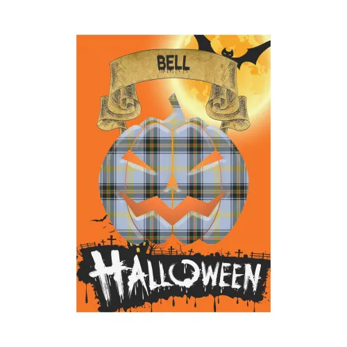 Bell of the Borders Tartan Jack O' Lantern Garden Flag / Halloween Home Decor NN4