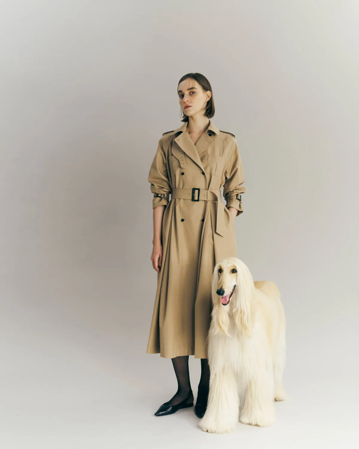 Belted Flare Trench coat