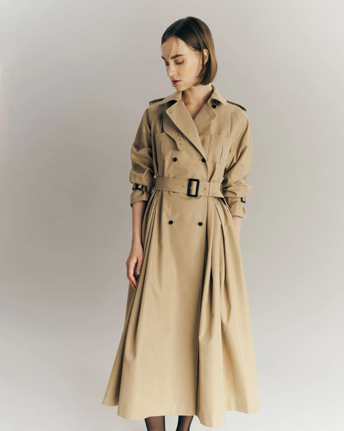 Belted Flare Trench coat