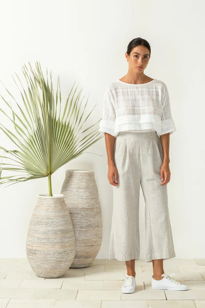 Bird & kite - Angelo Pants - Natural Woven Stripe