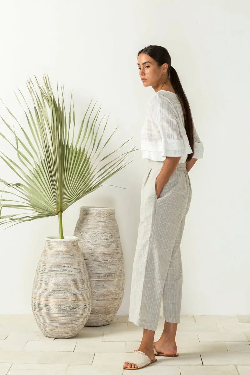 Bird & kite - Angelo Pants - Natural Woven Stripe