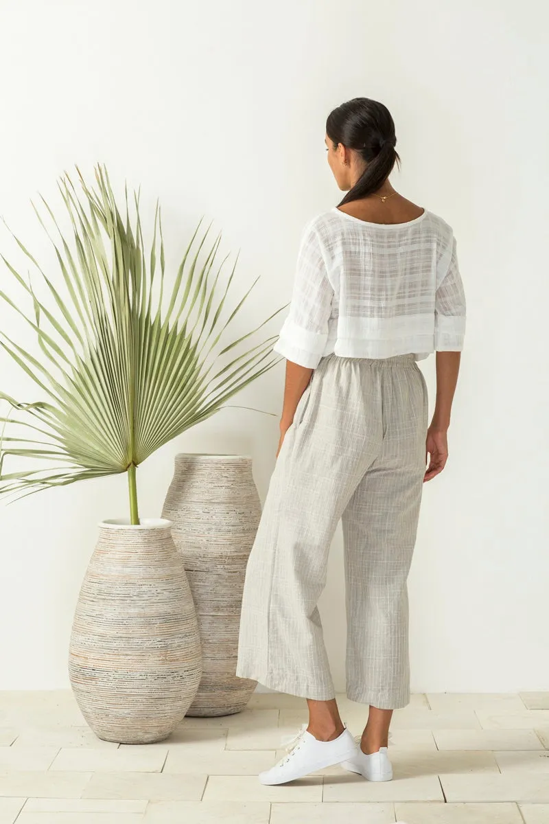 Bird & kite - Angelo Pants - Natural Woven Stripe