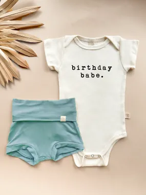 Birthday Babe -  Bundle Seafoam Bloomers Outfit Set