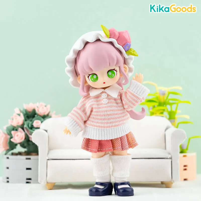 BJD Figure Clothes Patchwork Sweater Skirt Suit