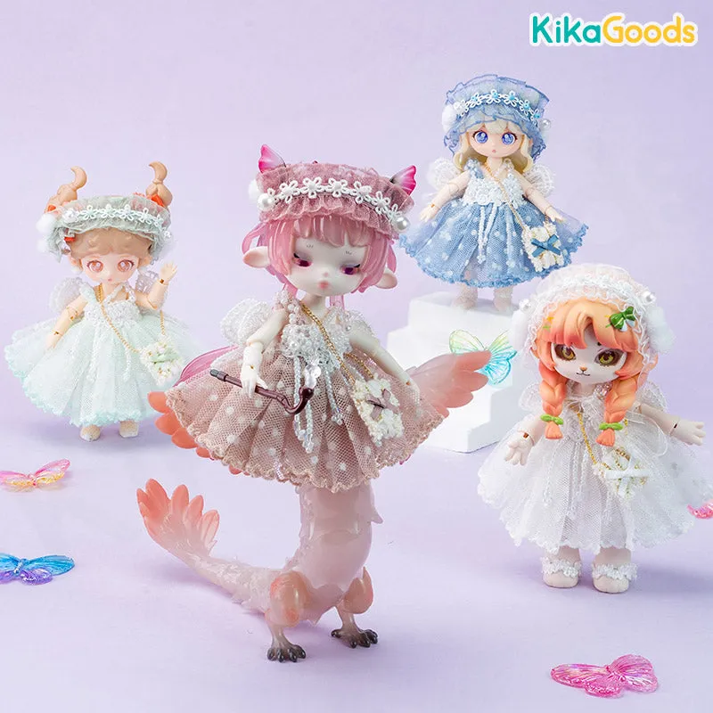 BJD Figure Clothes Polka Dot Fairy Skirt Suit